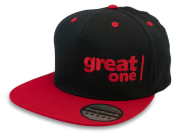 czapeczka Great One - snapback - czarno-czerwona