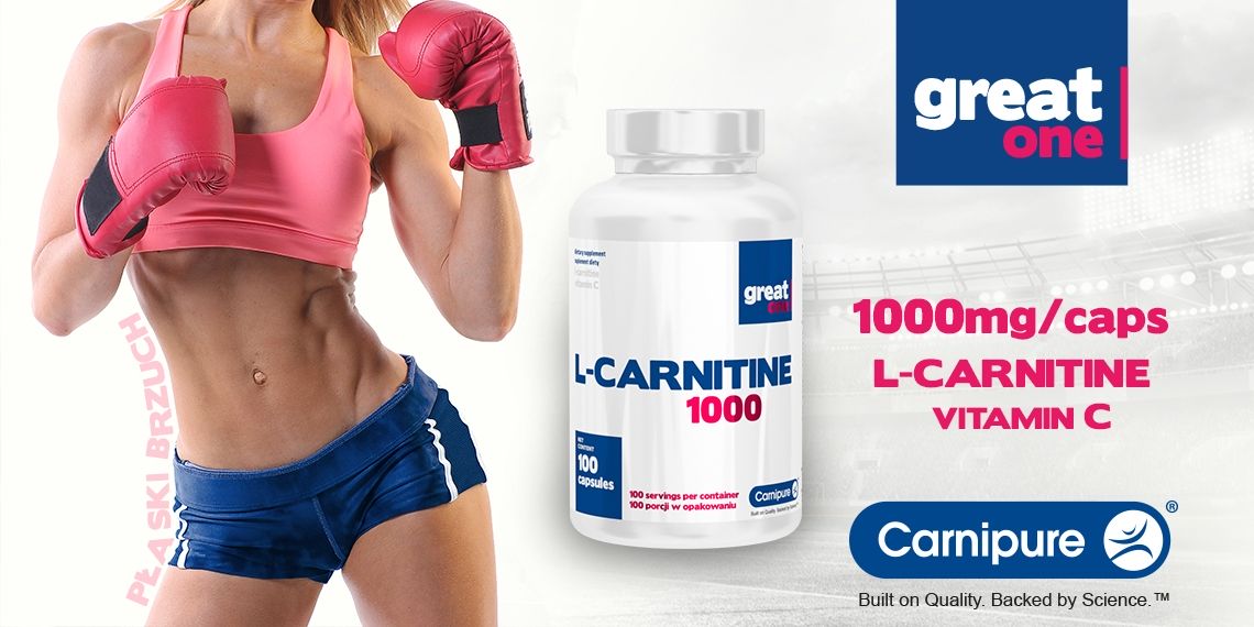 L-Carnitine 1000 100 kapsułek Great One Carnipure