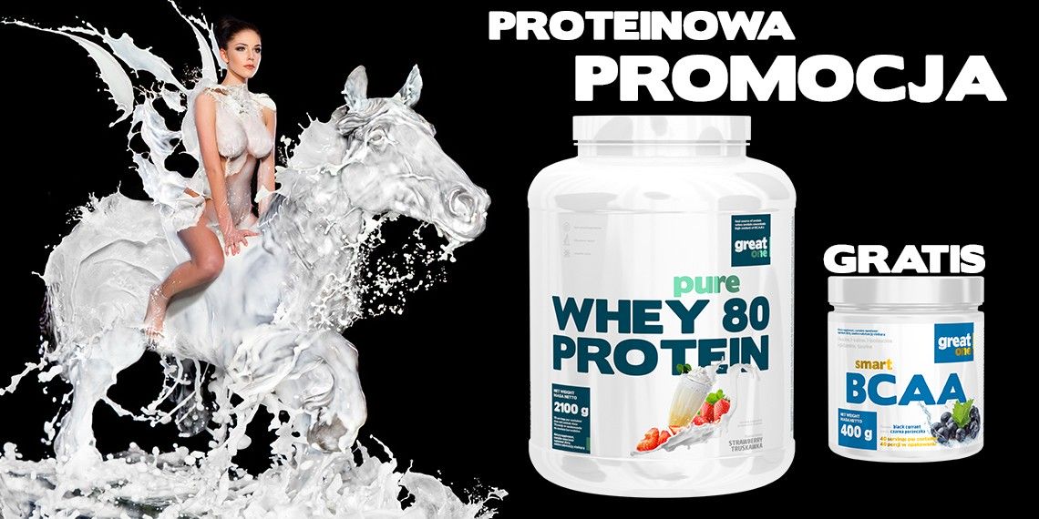 Pure Whey 80 Protein 2,1kg + Smart BCAA 400g GRATIS Great One