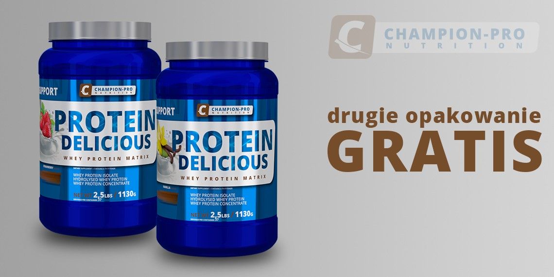 Protein Delicious 1,13kg + 1,13kg GRATIS Champion-Pro