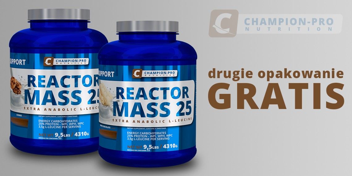Reactor Mass 25 4,31kg + 4,31kg GRATIS Champion-Pro