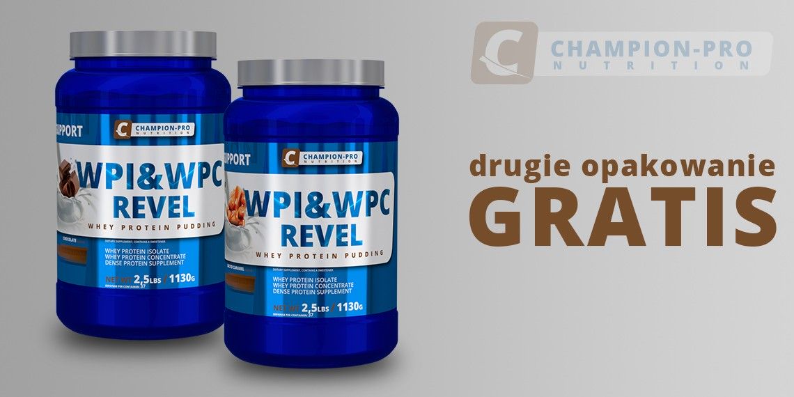 WPI & WPC Revel 1,13kg + 1,13kg GRATIS Champion-Pro