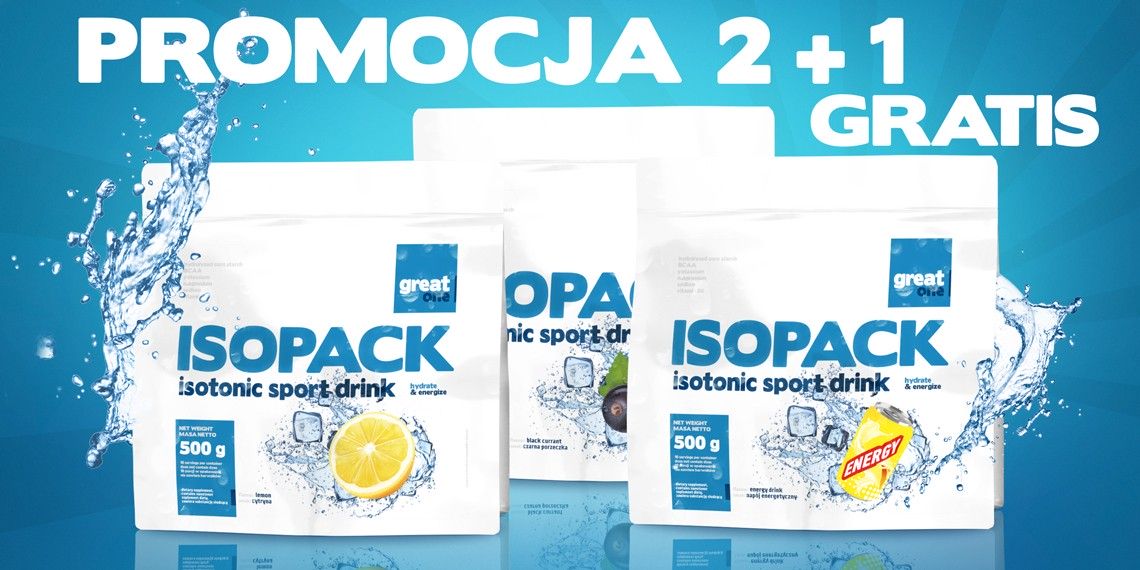 Isopack Isotonic Sport Drink 500g+500g+500g GRATIS Great One