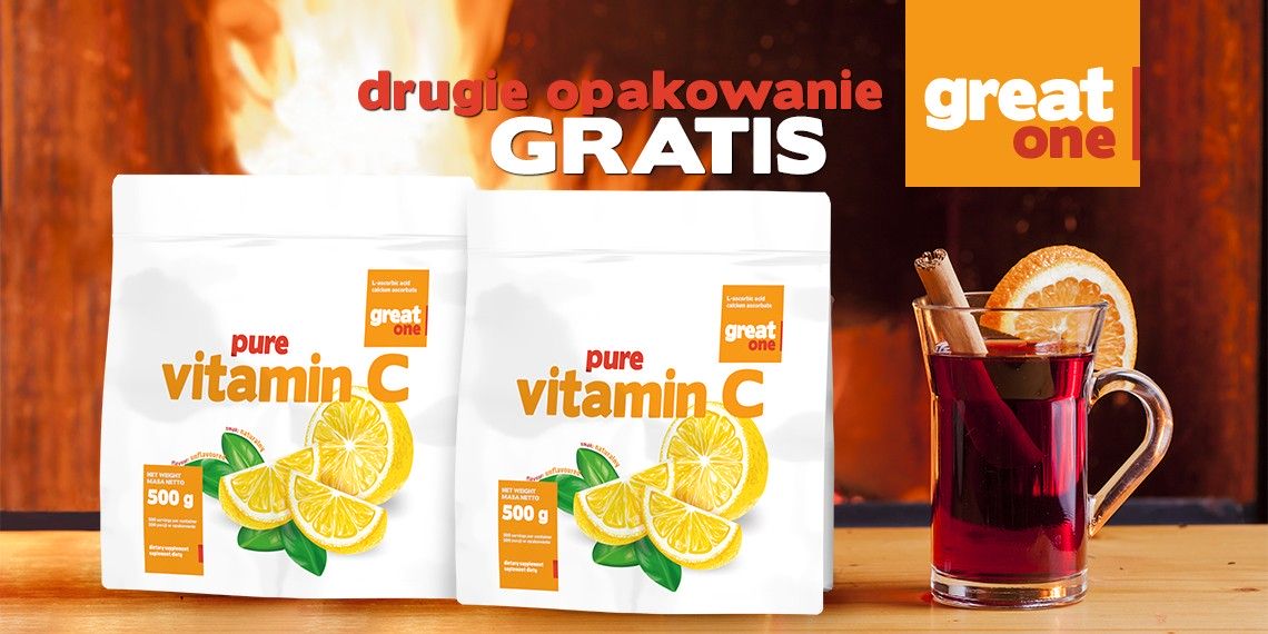 Vitamin C 500g + 500g GRATIS Great One