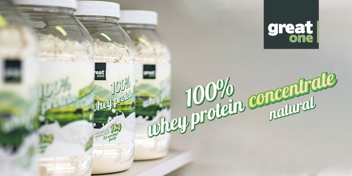 100% Whey Protein Concentrate Natural Great One