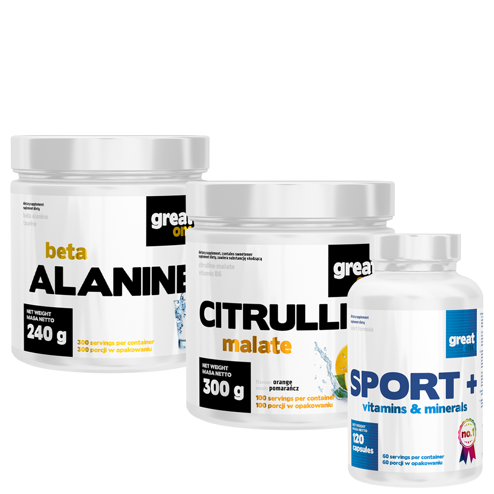 Beta-Alanine + Citrulline Malate + Sport+ zestawa dla sportów wytrzymałościowch (bieganie, kolarstwo,...)