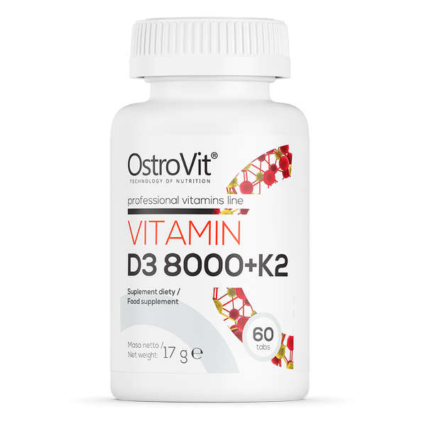 Vitamin D3 8000 + K2 60 tabletek Ostrovit