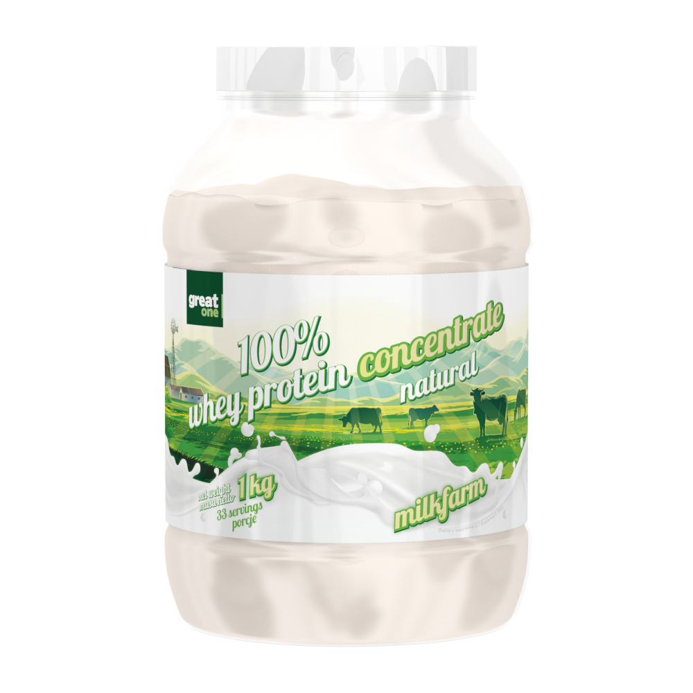 100% Whey Protein Concentrate Natural 1kg Great One