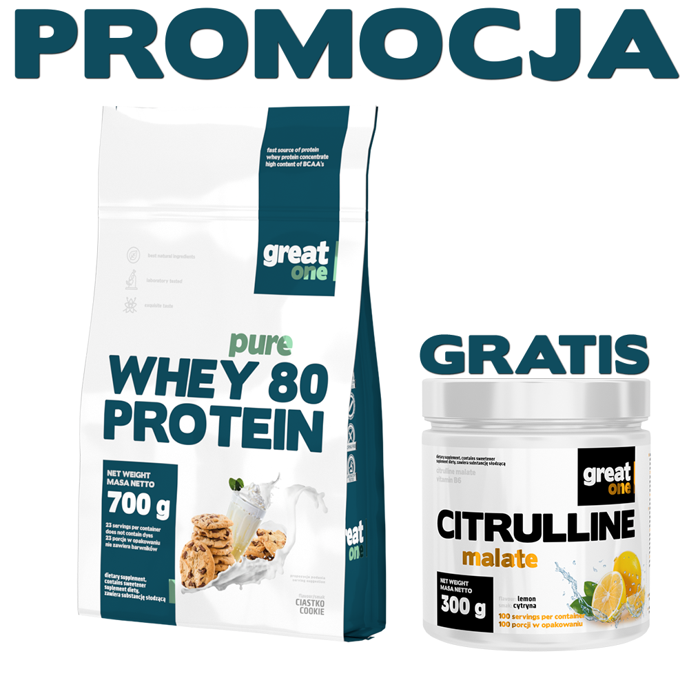 Pure Whey 80 Protein 700g + Citrulline Malate 300g GRATIS