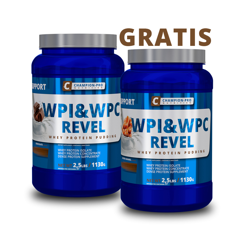 WPI & WPC Revel 1,13kg + 1,13kg GRATIS Champion-Pro