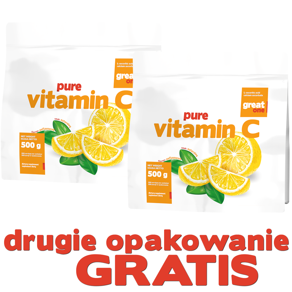 Vitamin C 500g + 500g GRATIS Great One