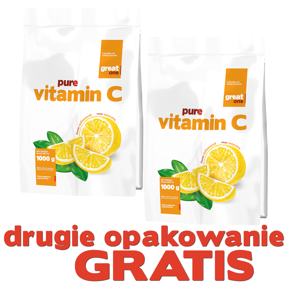 Vitamin C 1kg + 1kg GRATIS Great One